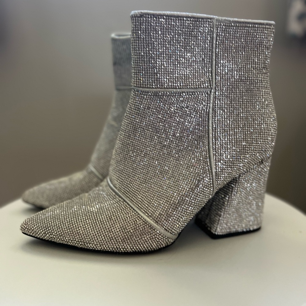 Silver Ankle Boots